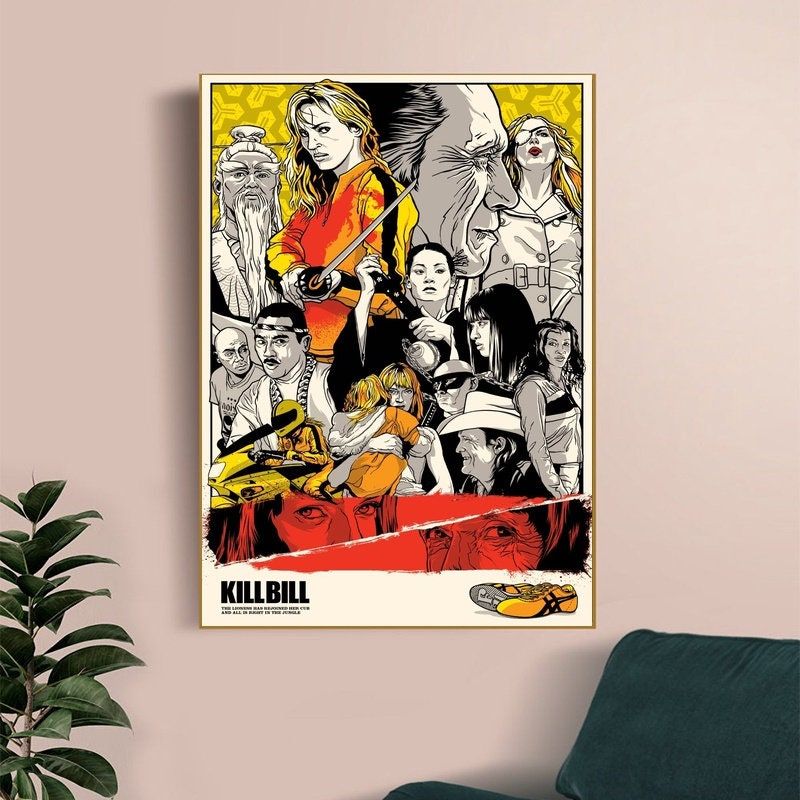 Kill Bill Retro Wall Art Home Decor Poster Canvas – Kaiteez With Most Current Retro Wall Art (Gallery 19 of 20)