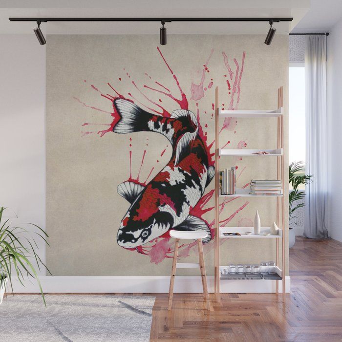 Koi Wall Muralpuddingshades | Society6 For Most Up To Date Koi Wall Art (View 13 of 20)