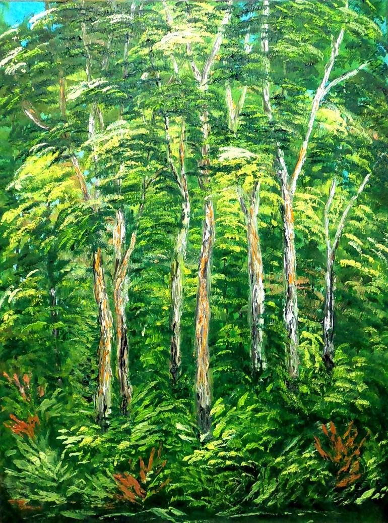 Landscape Tropical Forest – Oil Painting On Canvas,framed, Impressionism,  Modern Wall Art, Living Room Decor Paintingtanya Miller | Saatchi Art In 2018 Tropical Landscape Wall Art (View 4 of 20)