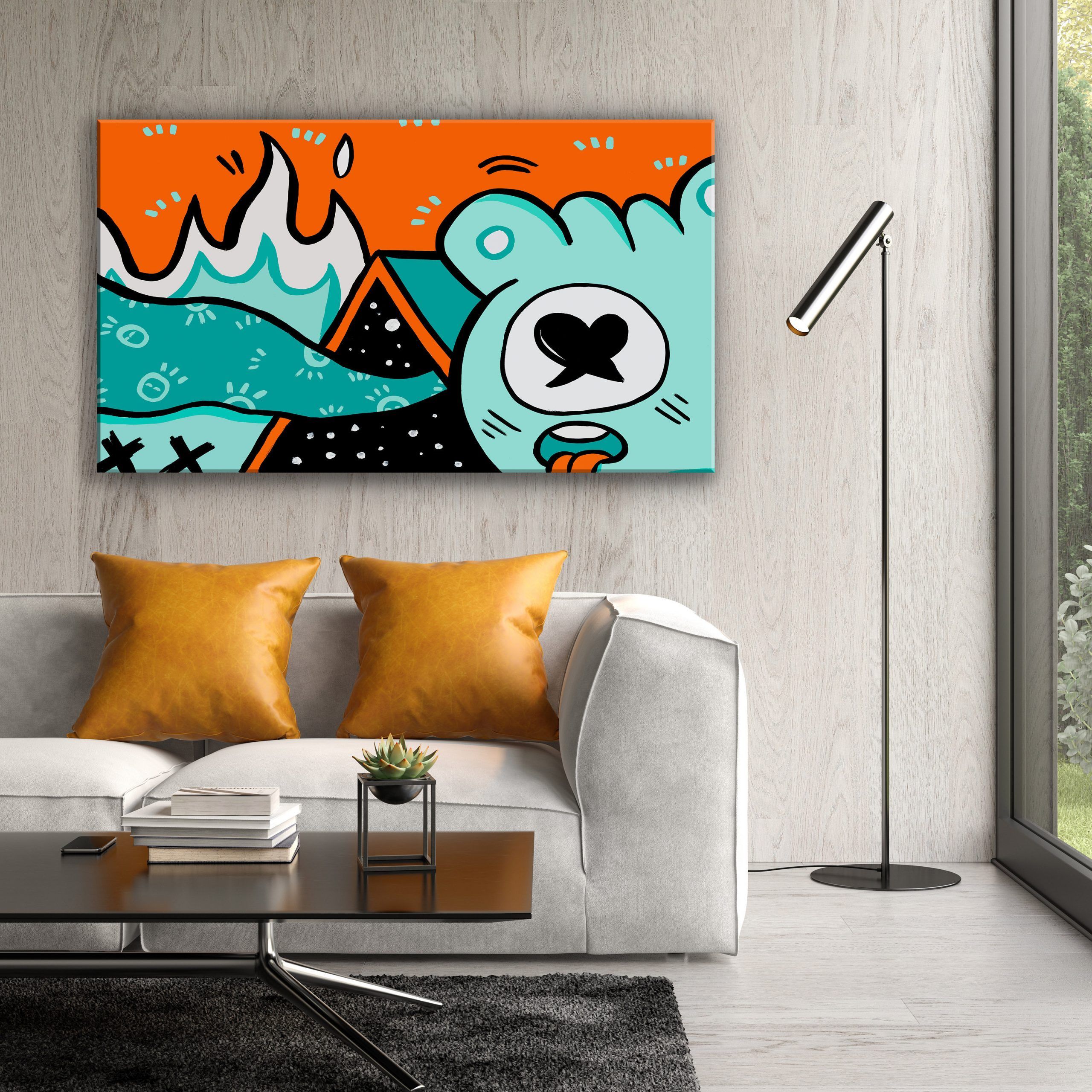 Large Pop Art Graffiti Style Wall Art Canvas Art Print – Etsy Uk In Most Recently Released Graffiti Style Wall Art (View 17 of 20)