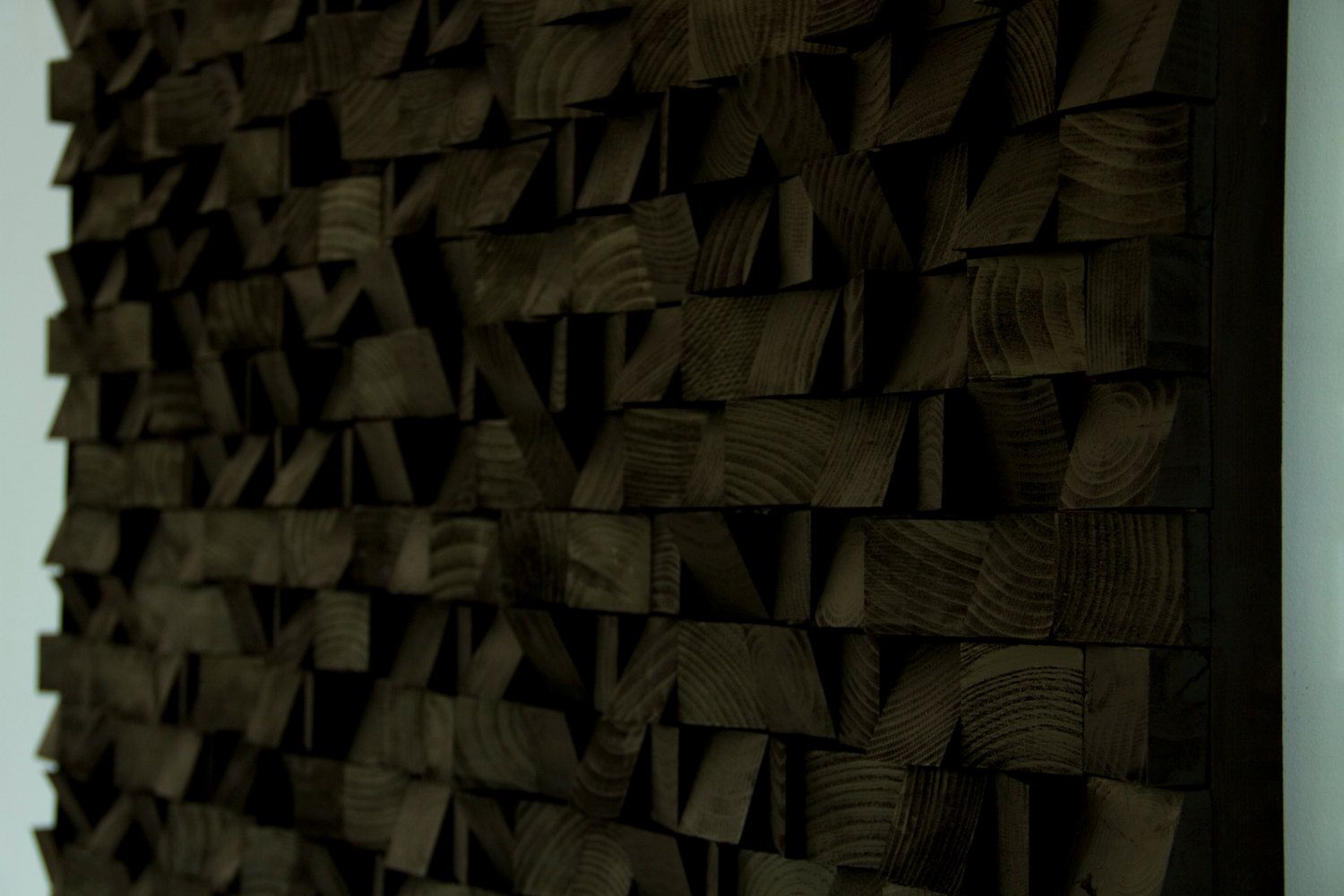 Large Wood Wall Art, Monochromatic Black Art, Geometric Wooden Art – Art  Glamour Regarding Most Up To Date Black Wood Wall Art (View 20 of 20)
