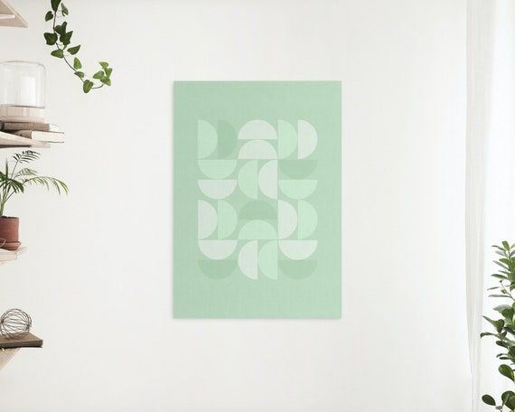 Light Sage Green Aesthetic Modern & Minimalist Wall Art – Etsy With Regard To Best And Newest Light Sage Wall Art (View 17 of 20)