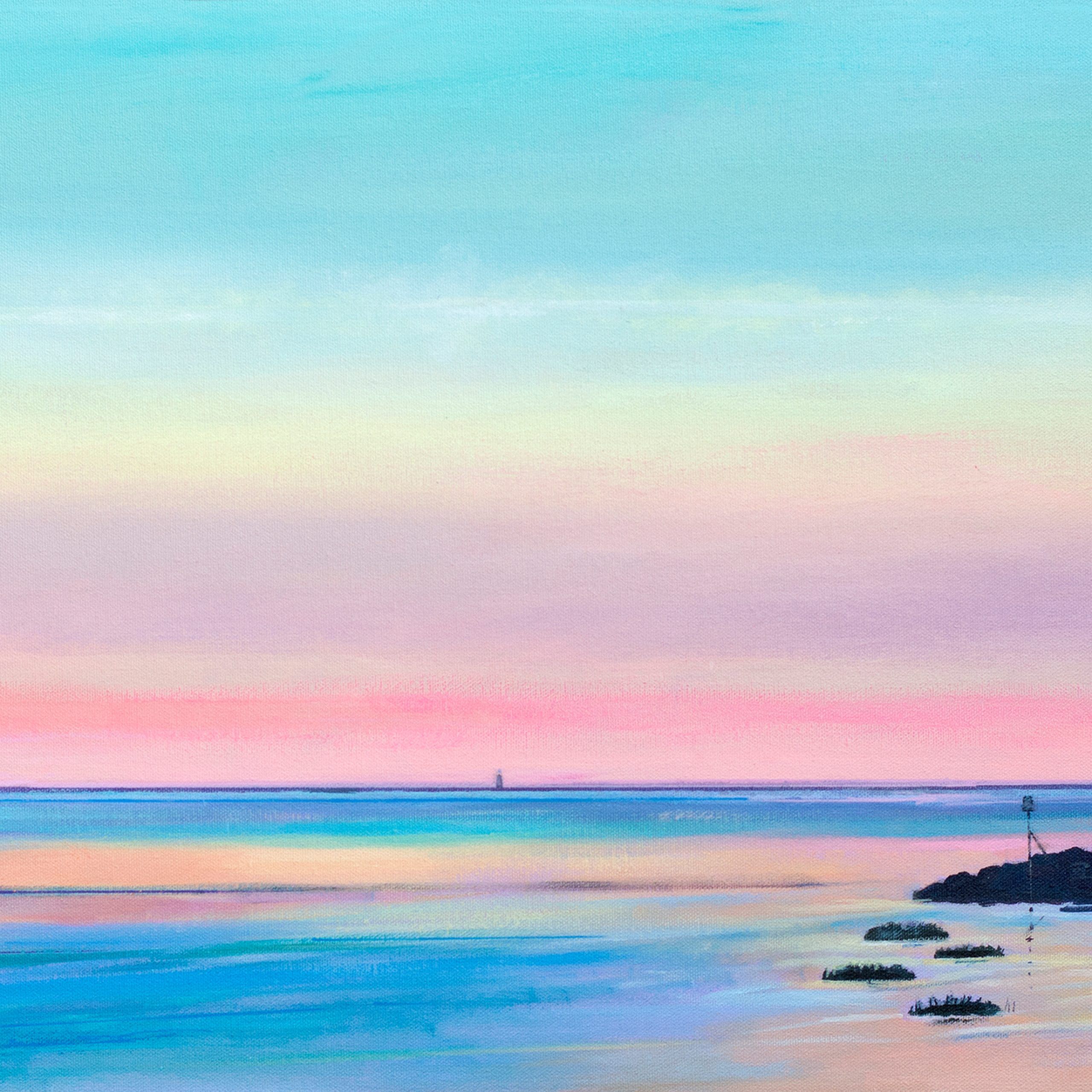 Llanelli Sunset Original Painting With Most Recent Pastel Sunset Wall Art (View 18 of 20)