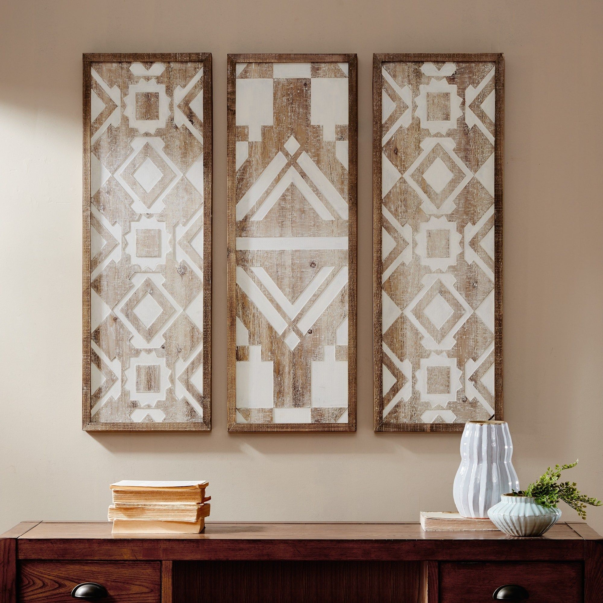 Madison Park Mandal Printed Printed Wood Wall Decor 3 Piece Set – On Sale –  Overstock – 16071609 Intended For Recent Gold And Teal Wood Wall Art (Gallery 19 of 20)