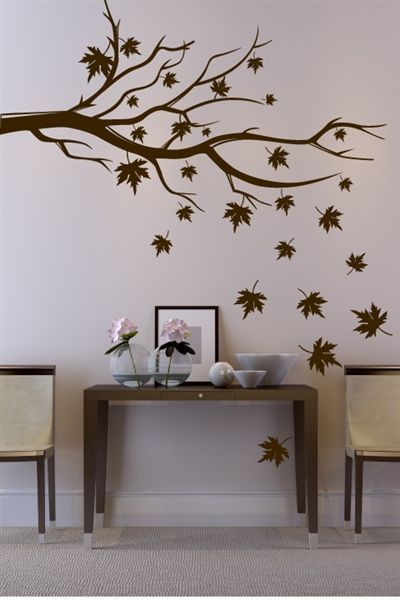 Maple Tree Branch In Autumn Wall Decal, 32 Colors & Metallics | Walltat  | Wall Decal Branches, Vinyl Tree Wall Decal, Tree Wall Decor Regarding 2017 Colorful Branching Wall Art (View 5 of 20)
