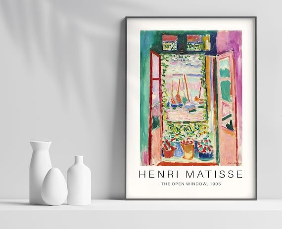 Matisse Poster Matisse Print Matisse The Open Window – Etsy Pertaining To Newest The Open Window Wall Art (View 9 of 20)