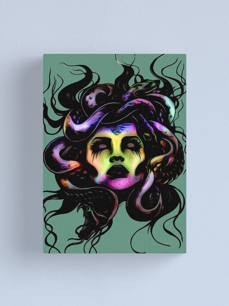 Medusa" Canvas Print For Salepainterfrank | Redbubble Throughout 2017 Medusa Wood Wall Art (View 19 of 20)