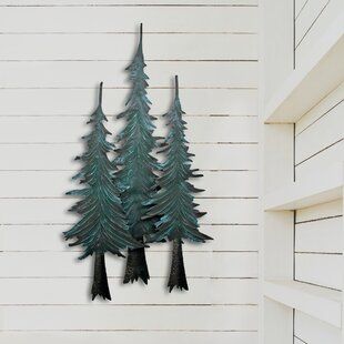 Metal Pine Tree Wall Art | Wayfair Within Current Pine Forest Wall Art (View 6 of 20)