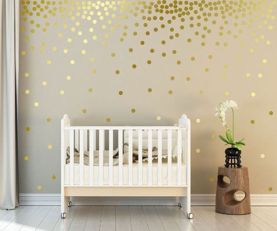 Metallic Gold Wall Decals Polka Dots Wall Decor 1 – Etsy Norway | Mädchen  Kinderzimmer Dekor, Schlafzimmerideen Für Kleine Räume, Mädchenzimmer With Latest Dots Wall Art (View 5 of 20)