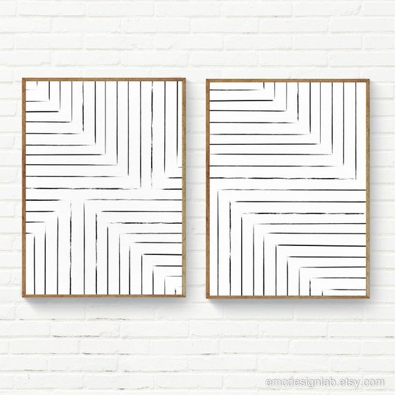 Minimalist Black Lines Wall Art Minimal Lines Posters 18x24 – Etsy Italia Intended For Most Popular Lines Wall Art (View 2 of 20)