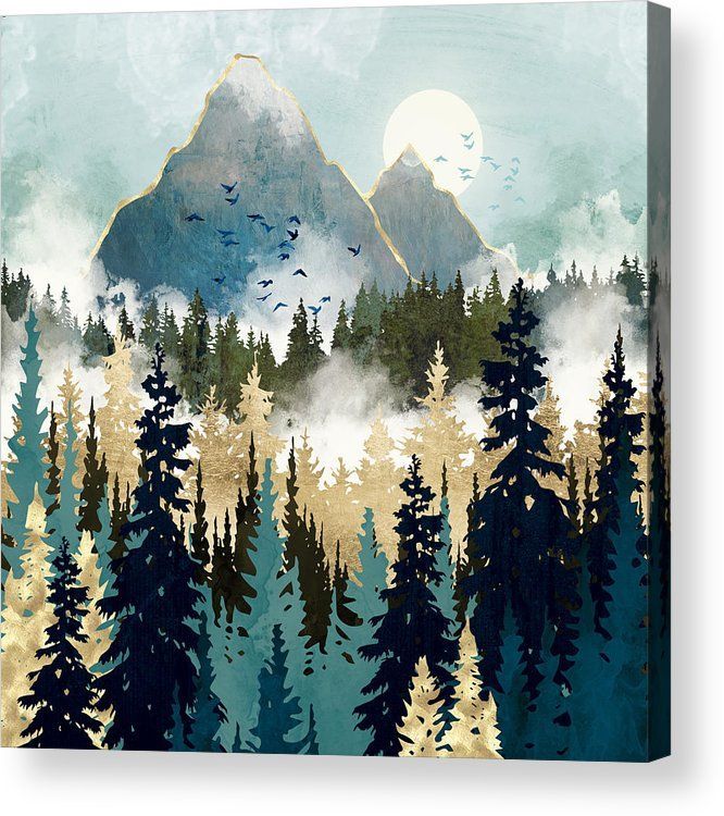 Misty Pines Acrylic Printspacefrog Designs In 2022 | Canvas Art Prints,  Acrylic Prints, Canvas Prints In 2017 Misty Pines Wall Art (View 8 of 20)