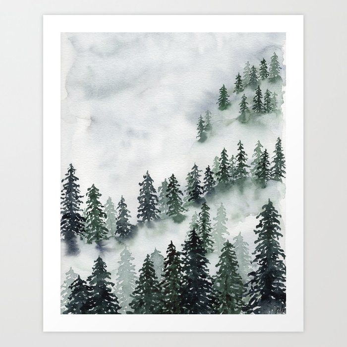 Misty Pines Art Printnatalie Boone Art | Society6 Pertaining To Latest Misty Pines Wall Art (View 13 of 20)