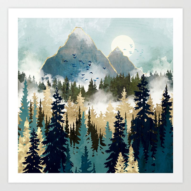 Misty Pines Art Printspacefrogdesigns | Society6 Within Newest Misty Pines Wall Art (View 1 of 20)