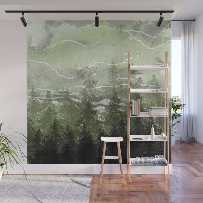Misty Pines Wall Muralrskinner1122 | Society6 In Newest Misty Pines Wall Art (View 6 of 20)