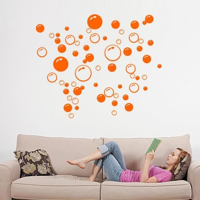 Modèle: Orange – Bubble Wall Art Bain Fenêtre Douche Carrelage Décoration  Kid Autocollant 4 Couleur – Cdiscount Maison Pertaining To Most Recently Released Bubble Wall Art (View 2 of 20)