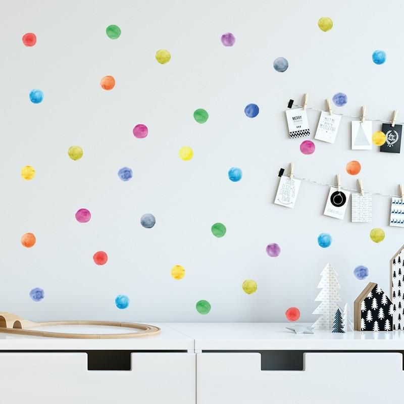 Multicolor Dots Wall Sticker Salon Enfants Baby Rooms Décorations Mural  Nursery Art Décalcomanies Home Dot Stickers Diy Papier Peint – Acheter Aux  Petits Prix Sur La Marketplace Joom In Most Recent Dots Wall Art (View 9 of 20)