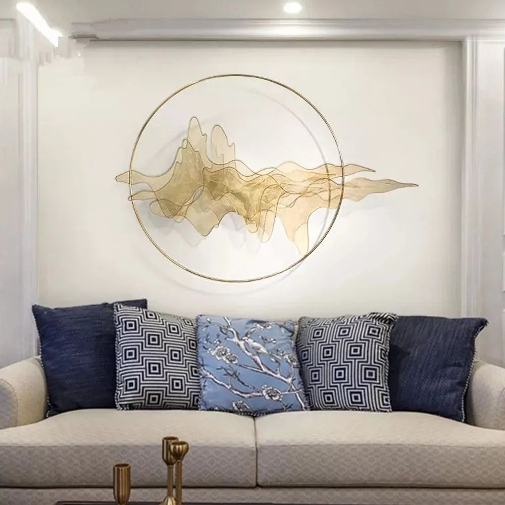 Natural Abstract Landscape Wall Decor 3d Gold Metal Wall Art Homary Pertaining To Recent Golden Wall Art (View 4 of 20)