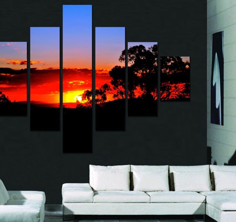 Natural Sunset 1 Landscape Art Print For Recent Sunset Landscape Wall Art (View 1 of 20)