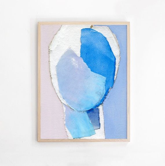 Never Been Soft Blue Minimalist Wall Art Impression De – Etsy France In Newest Minimalist Wall Art (View 16 of 20)
