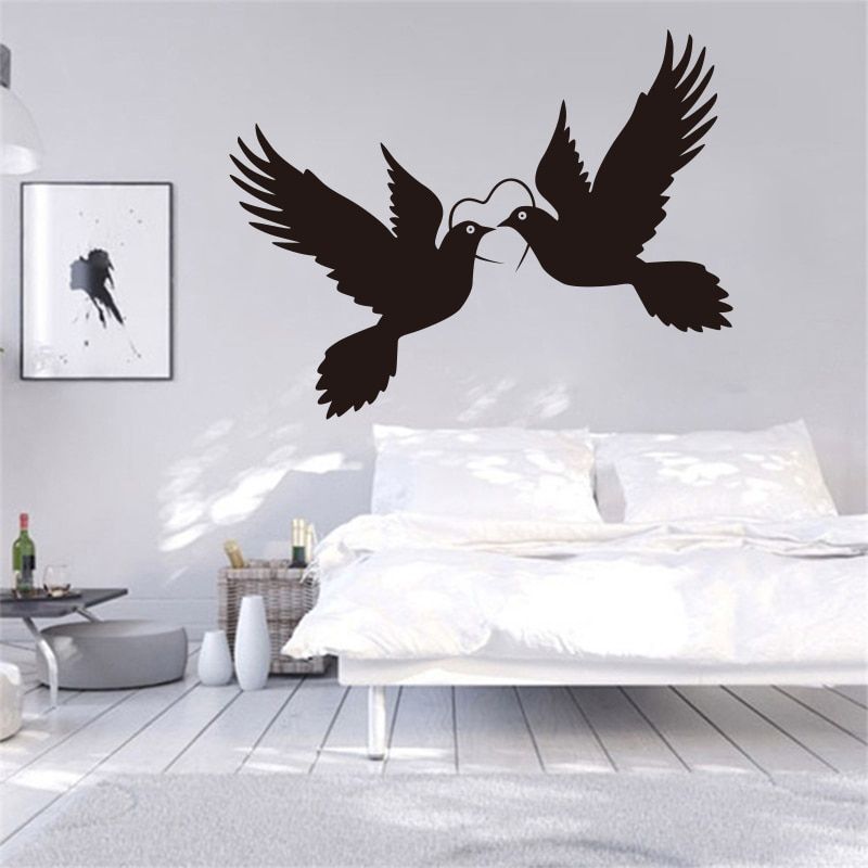New Design Home Decoration Painting Pigeon Vinyl Carving Wall Stickers  Removable Mural Family Fashion Simple Poster Dw0753 – Wall Stickers –  Aliexpress Pertaining To Latest Pigeon Wall Art (View 11 of 20)