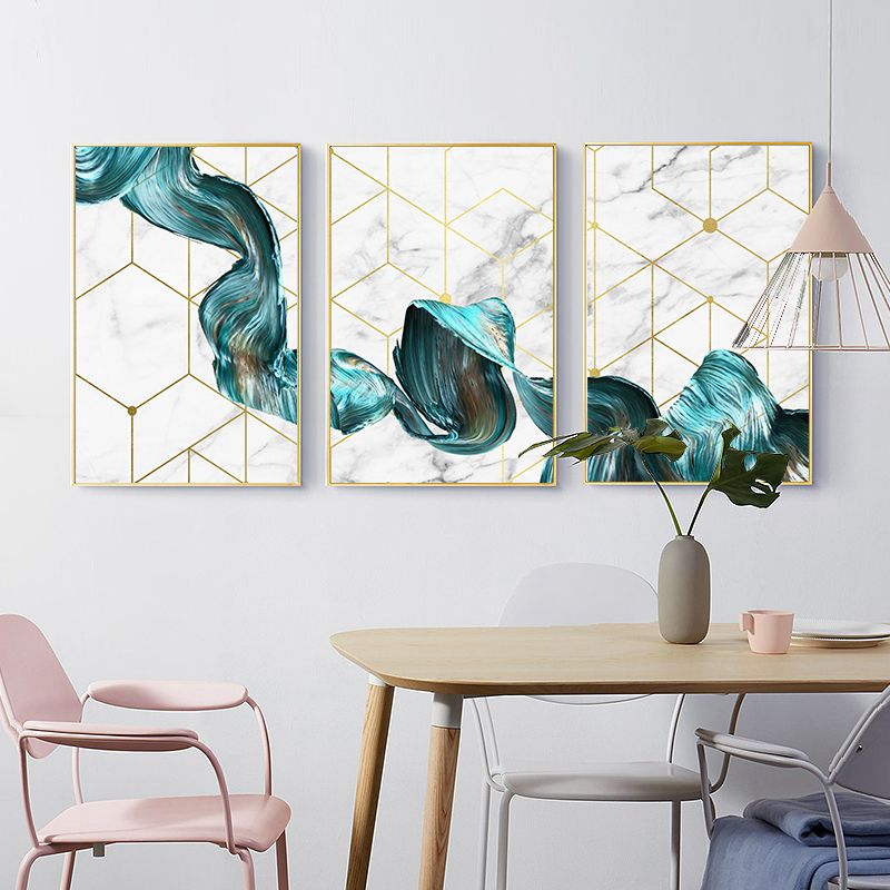 Nordic Geometric Wall Art Canvas Painting Abstract Blue Fabric Poster Print  Modern Minimalist Picture For Living Room Home Decor – Buy Nordic Wall Art,geometric  Wall Art,canvas Painting Abstract Product On Alibaba Regarding Current Modern Geometric Wall Art (View 16 of 20)