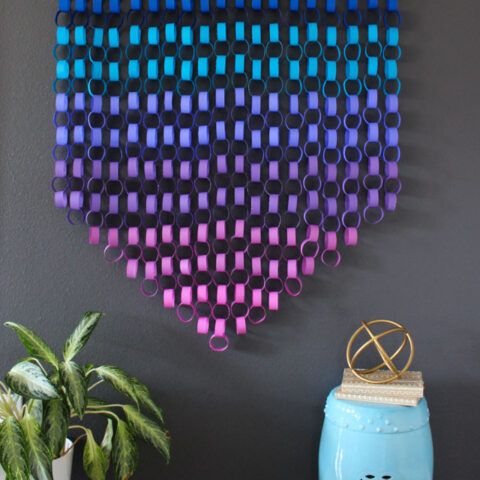Ombre Paper Chain Wall Hanging – Design Improvised Regarding Newest Paper Art Wall Art (View 14 of 20)