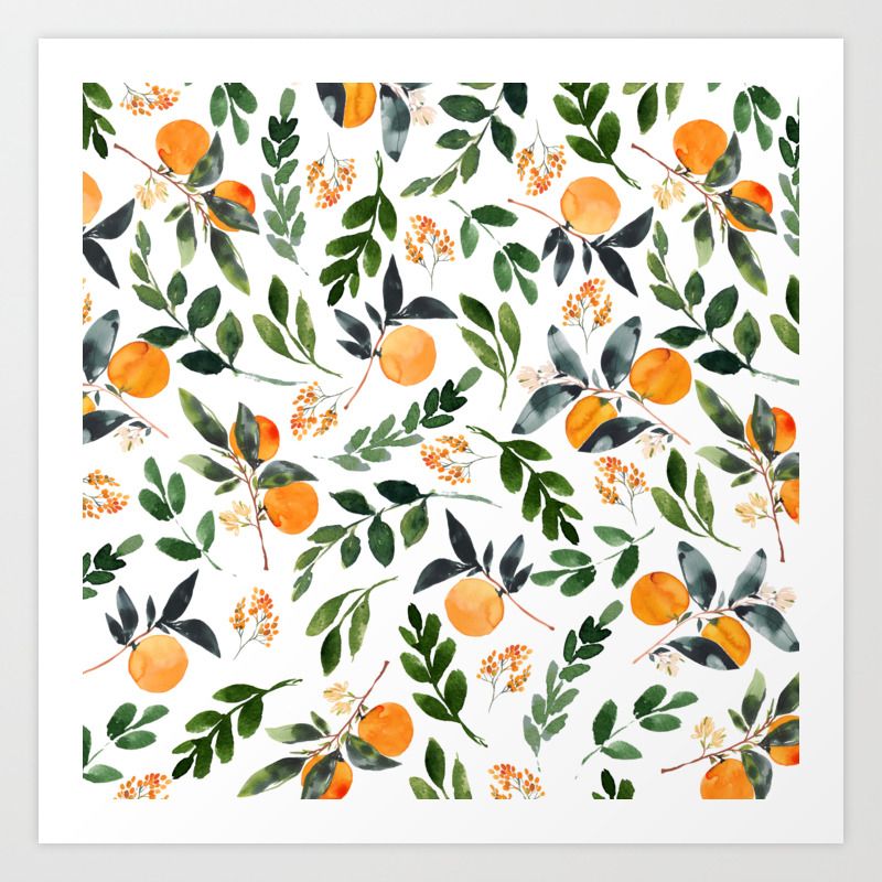 Orange Grove Art Printlizzy Powers Design | Society6 Inside Best And Newest Orange Grove Wall Art (View 1 of 20)