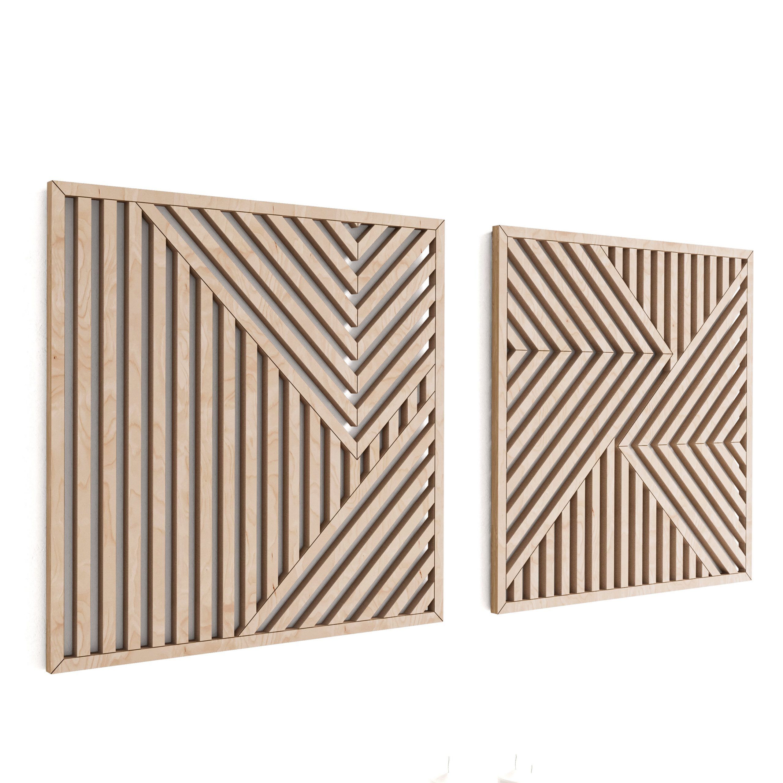 Other Furniture Modern Wood Wall Art Set  Abstract Wooden Wall Art Set Of  2  Modern Wall Art  Large Wood Wall Panels  Rustic Large Wall Art Set Of 2  & Reviews – Wayfair Canada With Regard To 2017 Abstract Modern Wood Wall Art (View 8 of 20)