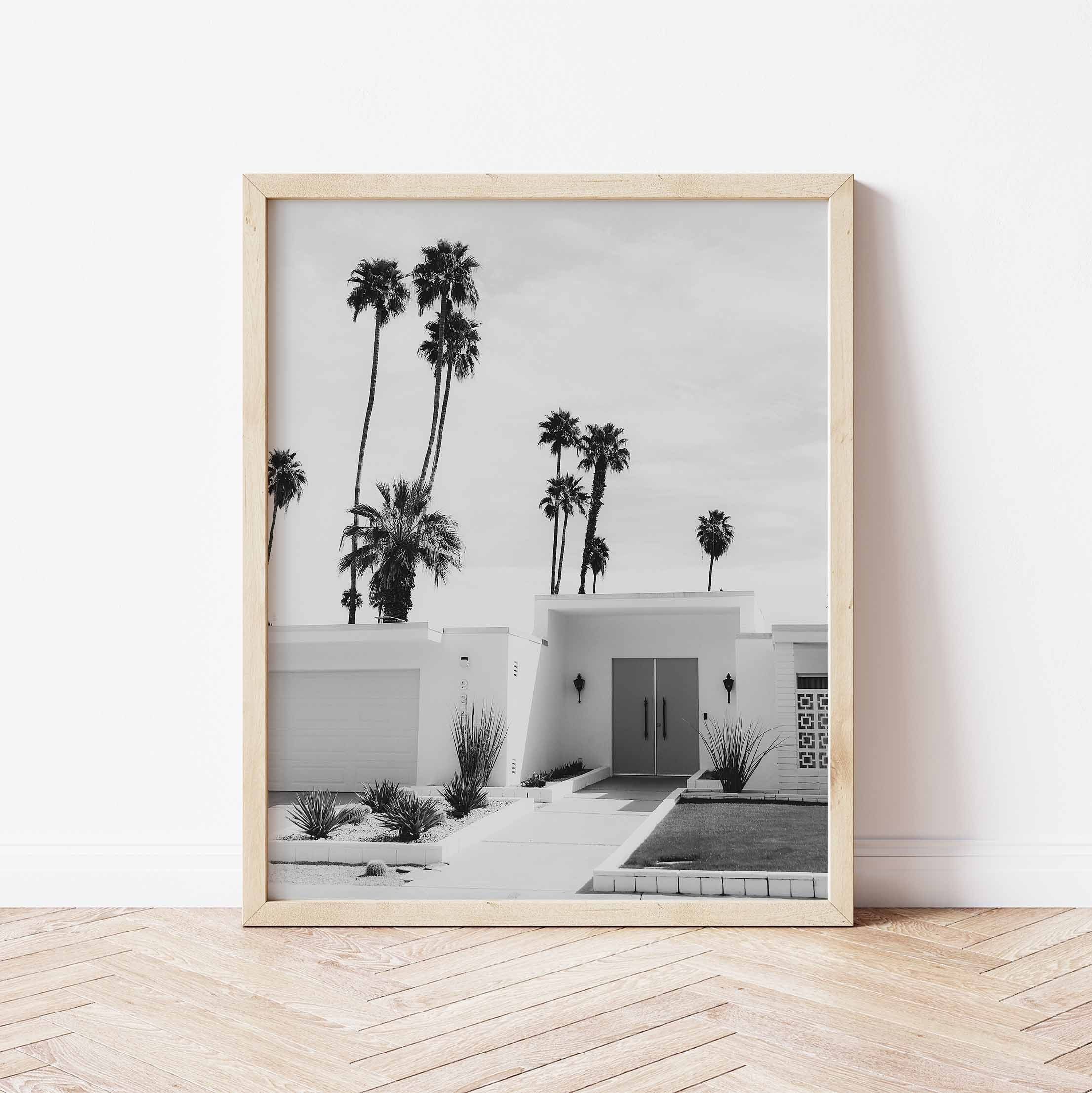 Palm Springs Print Palm Springs House California Wall Art – Etsy France Regarding Most Popular Palm Springs Wall Art (View 1 of 20)
