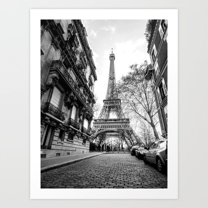 Paris Wall Art, Paris Poster, Eiffel Tower, Paris Print, Modern Home Decor  Travel Black And White Art Printdaily Regina Designs | Society6 With Regard To Most Up To Date Parisian Wall Art (View 16 of 20)