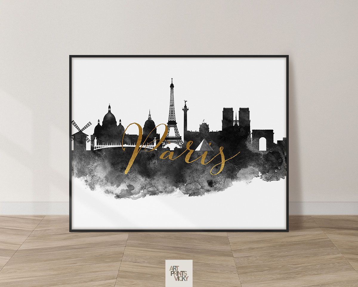 Paris Wall Art Print Black And White | Art Prints Vicky For Most Current Parisian Wall Art (View 13 of 20)
