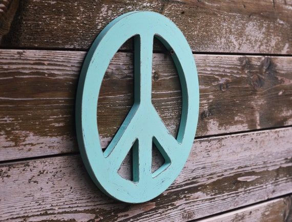 Peace Sign Wall Art Wood Rustic Peace Sign Wooden Boho Wall – Etsy Throughout Newest Peace Wood Wall Art (View 9 of 20)
