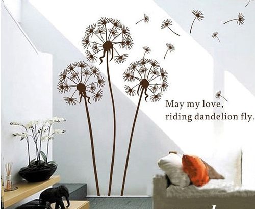Pin On Living Room Removable Wall Stickers Within Most Current Flying Dandelion Wall Art (View 10 of 20)