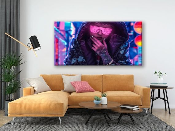 Pink Disco Girl Light Up Canvas Lighted Wall Art Decor – Etsy Regarding Most Recently Released Disco Girl Wall Art (View 2 of 20)