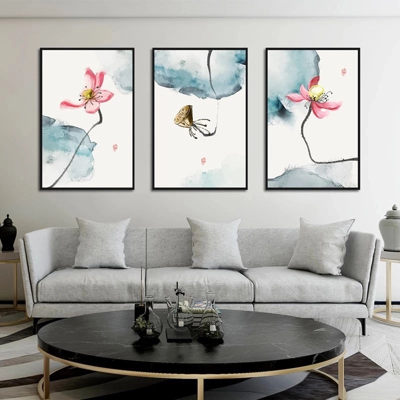 Pink Lotus Poster Chinese Style Elegant Canvas Flower Wall Art Hd Print  Painting Home Decoration For Gallery Living Room – Painting & Calligraphy –  Aliexpress Throughout Best And Newest Elegant Wall Art (View 6 of 20)