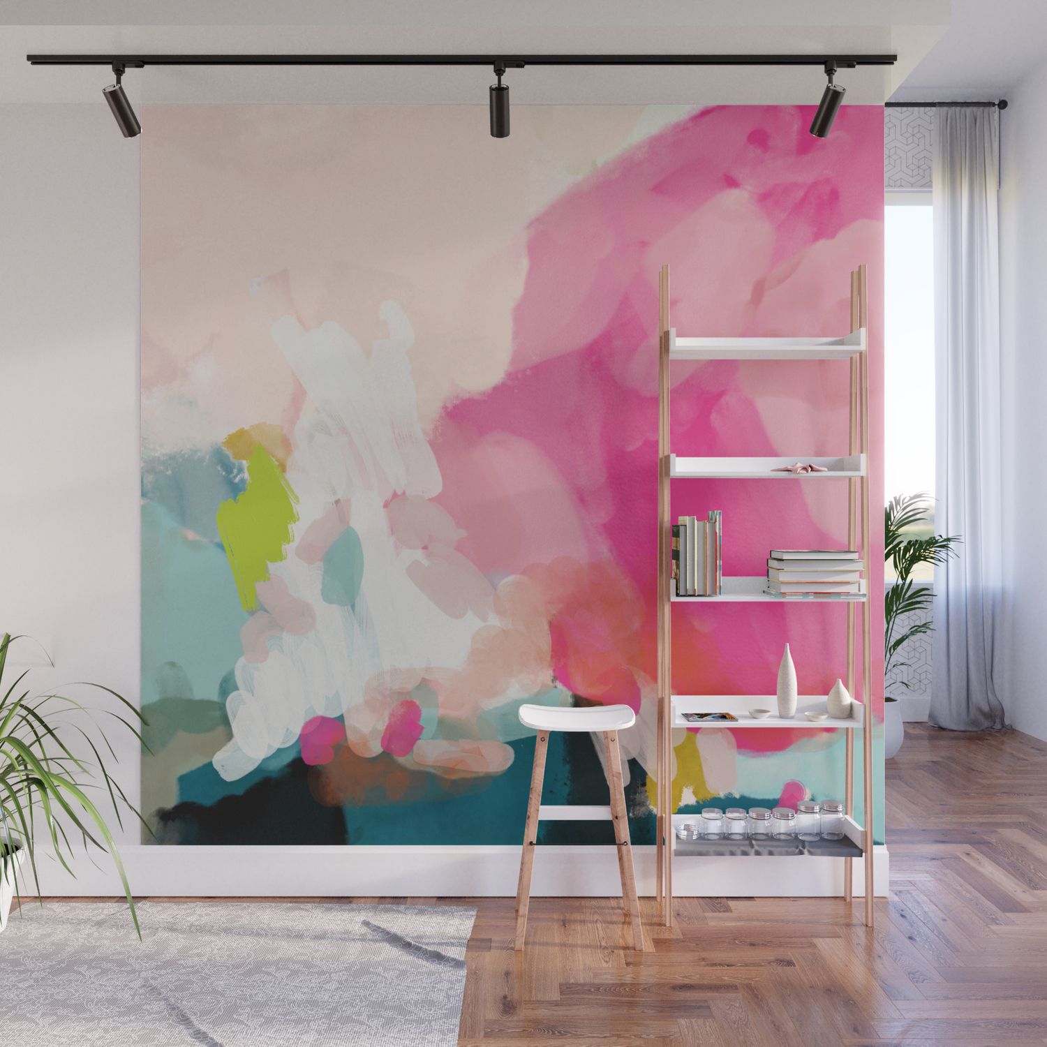 Pink Sky Wall Murallalunetricotee Art Paintings | Society6 Intended For Latest Pink Sky Wall Art (View 7 of 20)