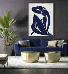 Pinterest Regarding Most Up To Date Blue Nude Wall Art (View 11 of 20)