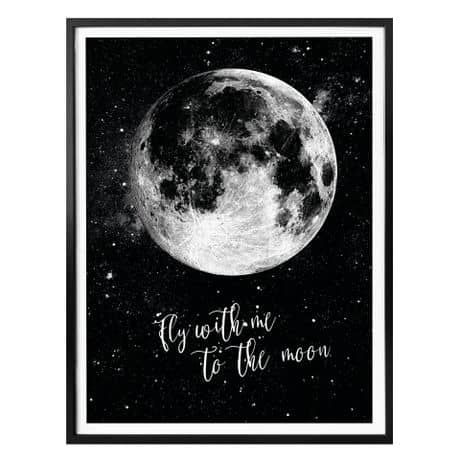 Poster Fly With Me To The Moon | Wall Art (View 9 of 20)