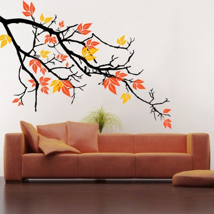 Pretty Autumnal Branch Beautiful Fall View Maple Leaves – Etsy | Wall Decal  Branches, Wall Painting, Wall Paint Designs For Current Colorful Branching Wall Art (View 3 of 20)
