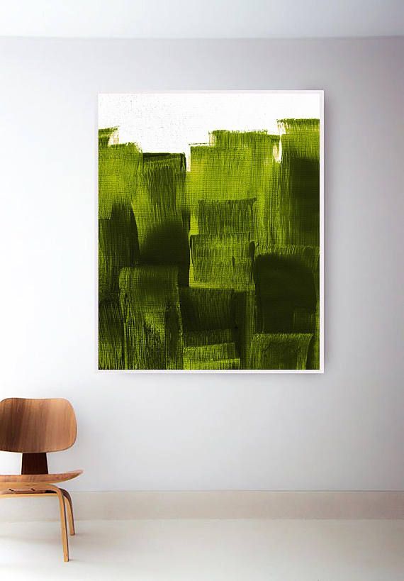 Printable Green Painting, Olive Green Print, Sage Green Painting Print,  Light Green Wall Art, Printable Abstrac… | Minimal Painting, Green Paintings,  Green Wall Art Pertaining To 2018 Olive Green Wall Art (View 14 of 20)