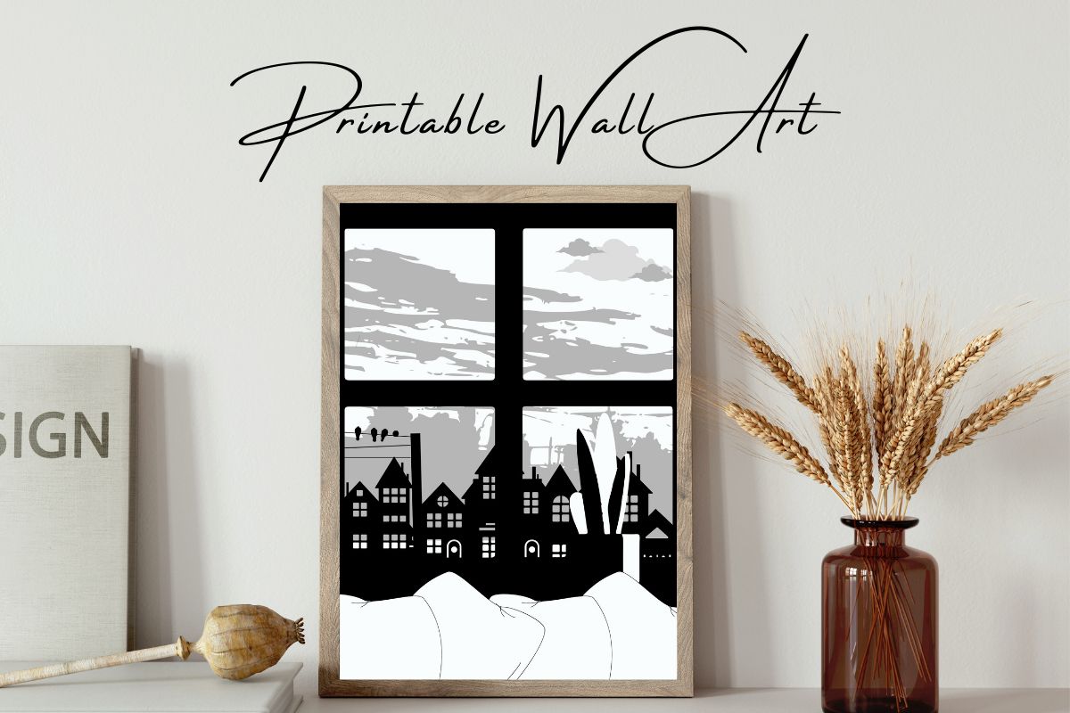 Printable Wall Art – Town Graphictahoshop · Creative Fabrica Intended For Recent Town Wall Art (View 11 of 20)
