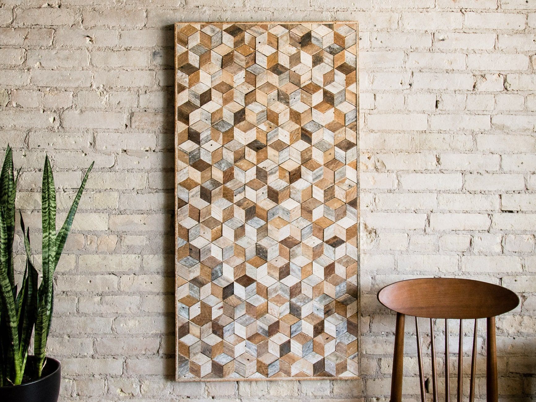 Reclaimed Wood Wall Art Wood Wall Decor Geometric Pattern – Etsy Inside Recent Modern Pattern Wall Art (View 8 of 20)