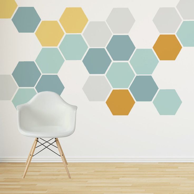 Removable Hexagon Wall Art | Orange Peel Walls, Walls Room, Honeycomb Within 2018 Teal Hexagons Wall Art (View 18 of 20)