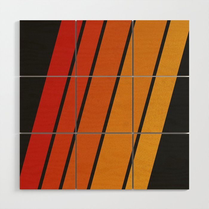 Retro 70s Stripes Wood Wall Artalisa Galitsyna | Society6 In Most Recent 70s Retro Wall Art (View 4 of 20)