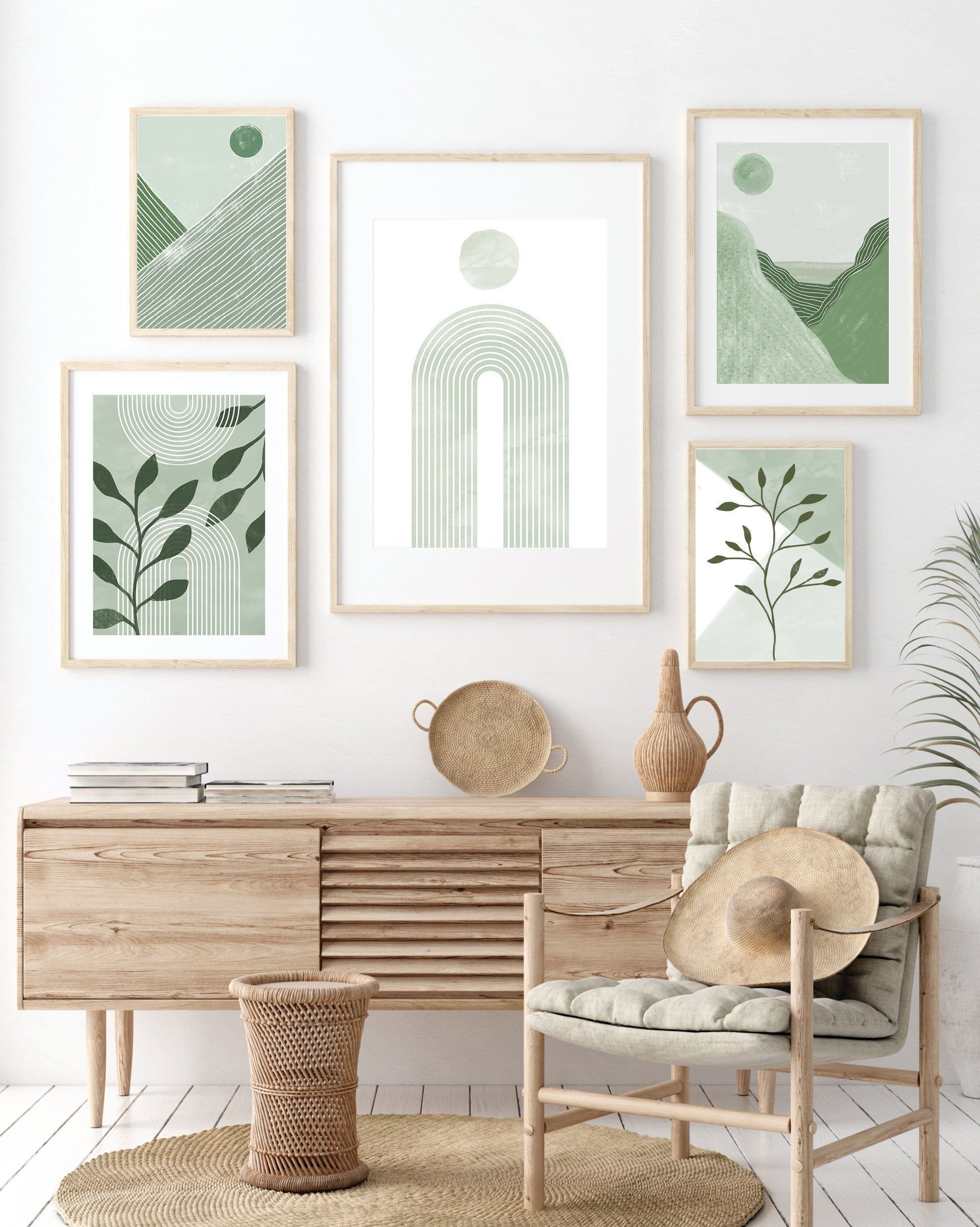Sage Green Decor Abstract Printable Wall Art Set Of 5 – Etsy | Green Room  Decor, Sage Green Bedroom, Green Home Decor Intended For Most Recently Released Light Sage Wall Art (View 8 of 20)