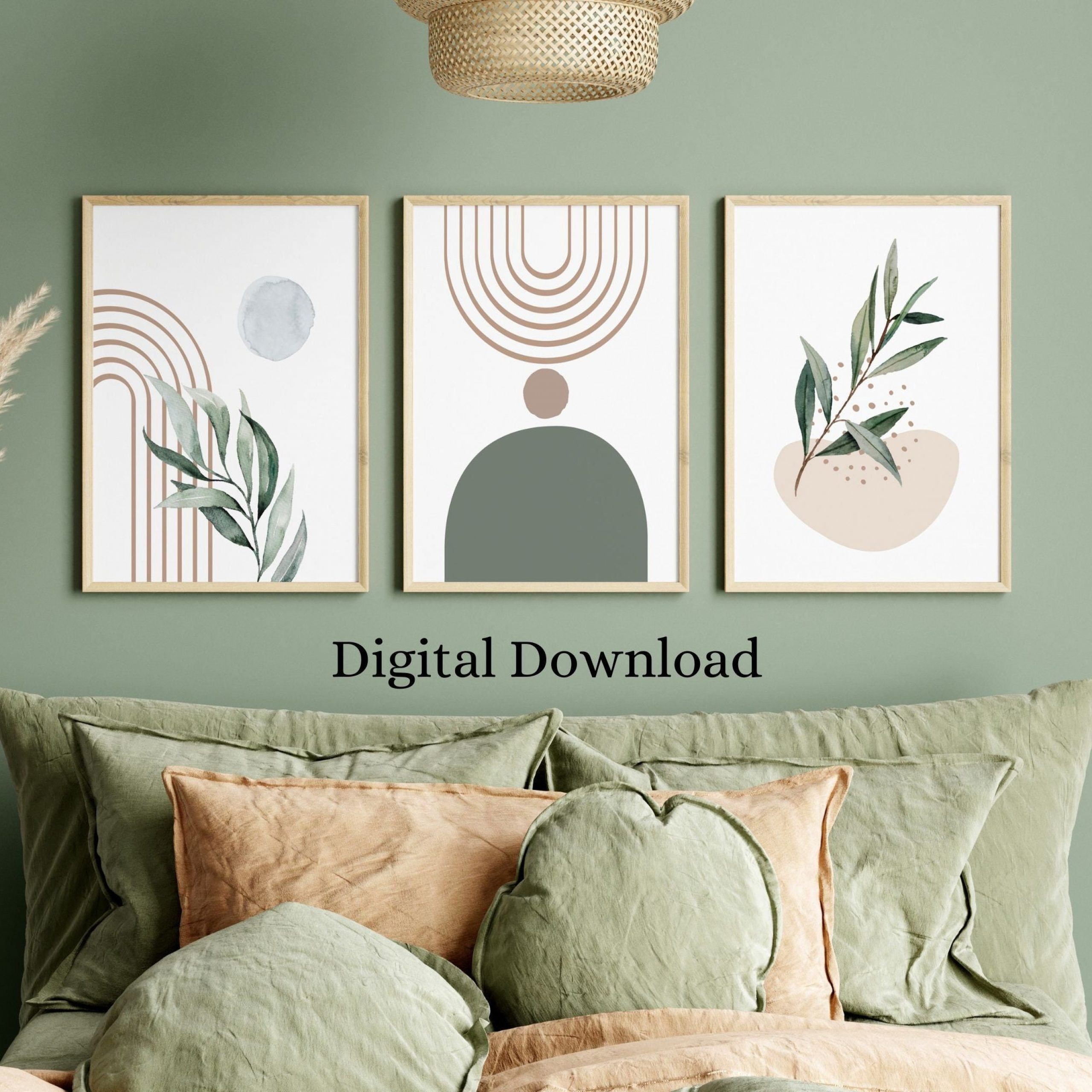 Sage Green Wall Art – Etsy Intended For Best And Newest Light Sage Wall Art (View 16 of 20)