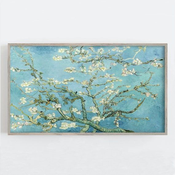 Samsung Frame Tv Art Almond Blossoms Wall Art Van Gogh Wall – Etsy France Regarding Most Current Almond Blossoms Wall Art (View 4 of 20)
