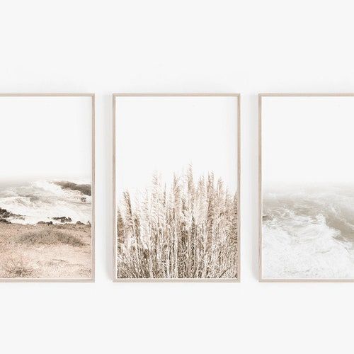 Set Of 3 Prints Digital Prints Wall Art Coastal Art Prints – Etsy With Regard To 2018 Poster Print Wall Art (View 7 of 20)