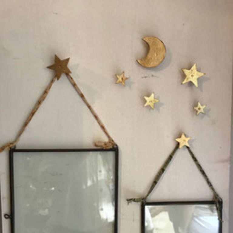 Set Of Moon And Stars Wall Pins – Curiosa Cabinet With Regard To 2018 Stars Wall Art (View 15 of 20)