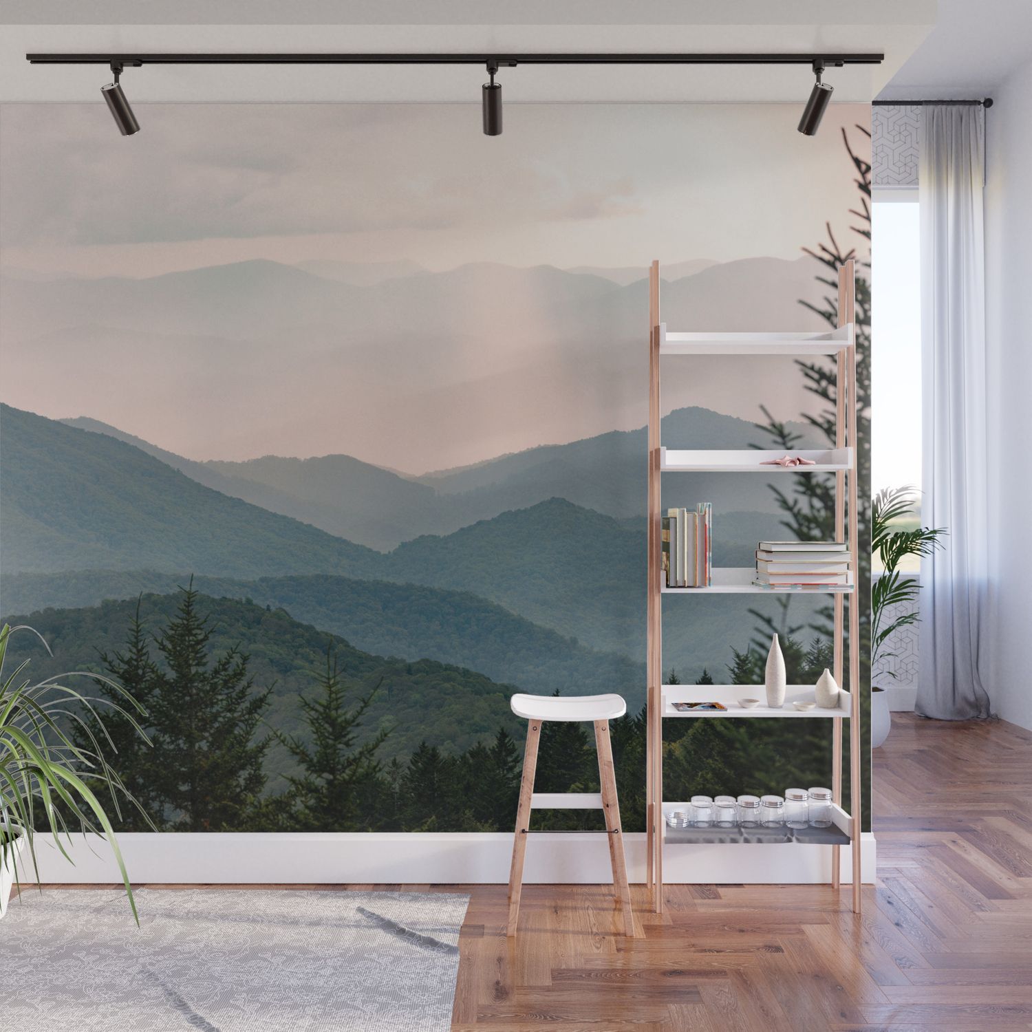 Smoky Mountain Pastel Sunset Wall Muralnature Magick Cascadia  Collection | Society6 Intended For Most Current Pastel Sunset Wall Art (View 9 of 20)